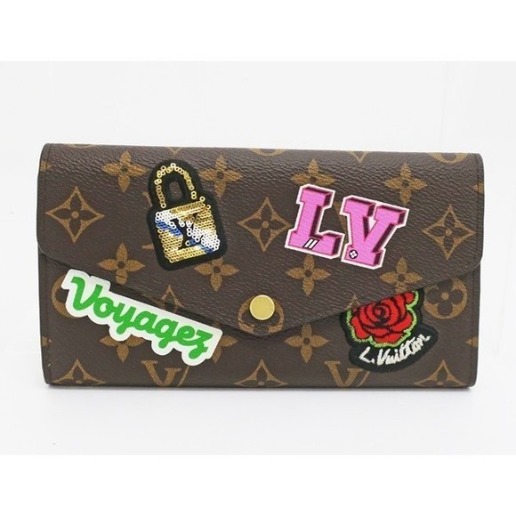 Louis Vuitton Patches Monogram Portefeuille Sarah Wallet - Picture 1 of 3